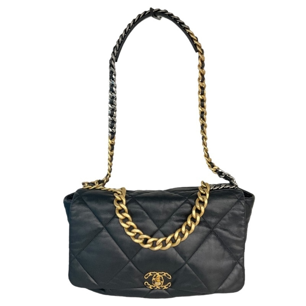 CHANEL Maxi Flap AS1162 Black/Lambskin Shoulder Bag